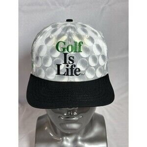VTG~”Golf Is Life” Adjustable Trucker Hat/Cap ~ Golf Ball (AOP)~(OSFA) USA MADE